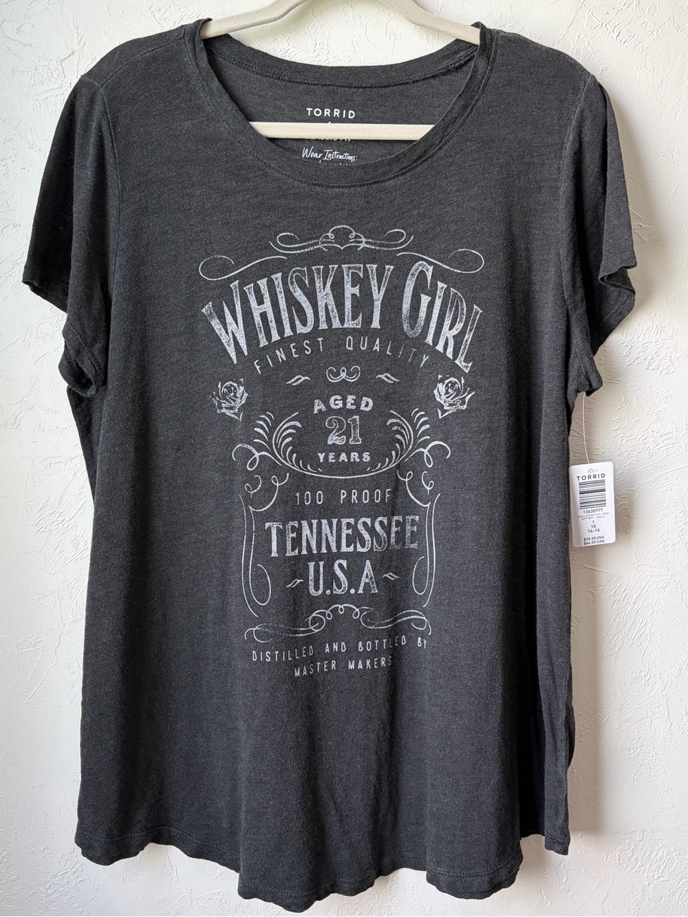torrid Black Whiskey Girl Graphic Short Sleeve Tee
